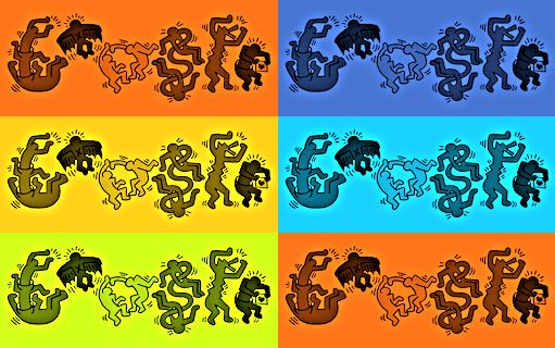 Keith Haring 54. Geburtstag mit Doodle Ehrung