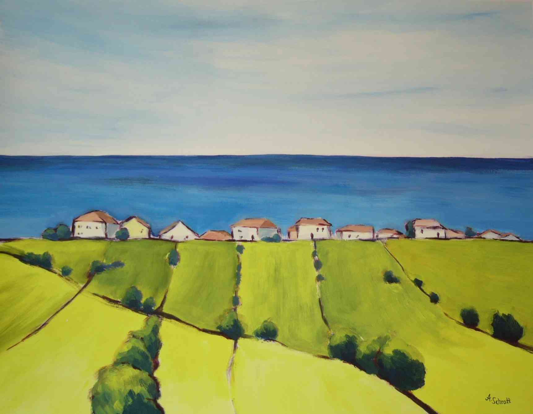 Farbimpressionen und Steinskulpturen Ausstellung Steinebach_Woerthsee