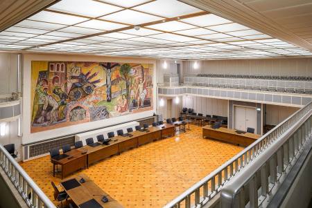 Das Wandbild Krieg und Frieden von Otto Dix. Ausstellung Singen