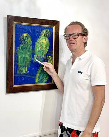 Hunt Slonem � Neue Arbeiten 2026 Bunnies Birds and Butterflies � Dallas Flower Show Ausstellung Nuernberg