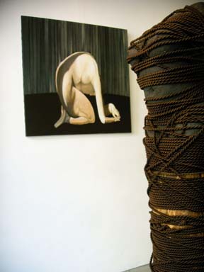 Kooperation: Kirches-Ban.de (Skulptur, Obstallation) und Marcos Carvalho-Canto (Malerei) Ausstellung Koeln