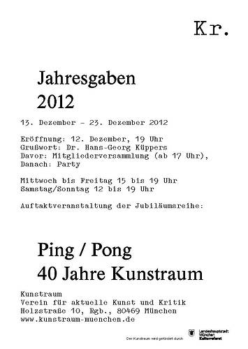 [Ausstellung] 13.12. – 23.12.2012: Jahresgaben 2012