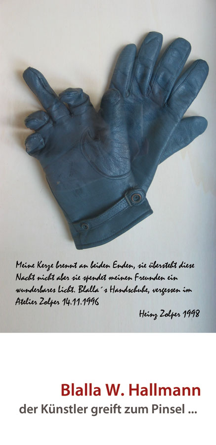 Blalla W. Hallmann, "der K�nstler greift zum Pinsel"