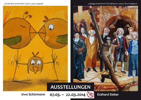 Kunstausstellung: Uwe Schrmann, Eckhard Sieber Ausstellung Leipzig