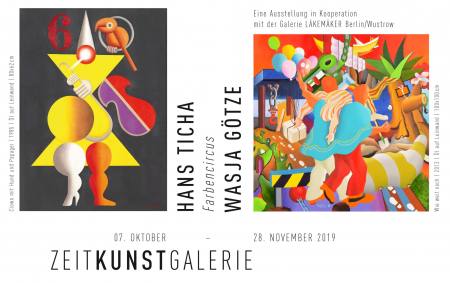 Farbencircus  -  WASJA GTZE und HANS TICHA   I   Malerei + Grafik Ausstellung Halle Saale