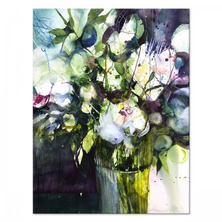 Aquarell auf Bttenpapier von Elke Memmler "Blumen III" Auktion Dresden