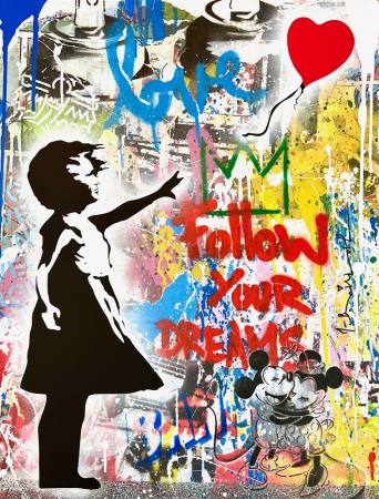 Mr. Brainwash Museum in Los Angeles  Balloon Girl, Einstein, Banksy Thrower | FRANK FLUEGEL GALERIE