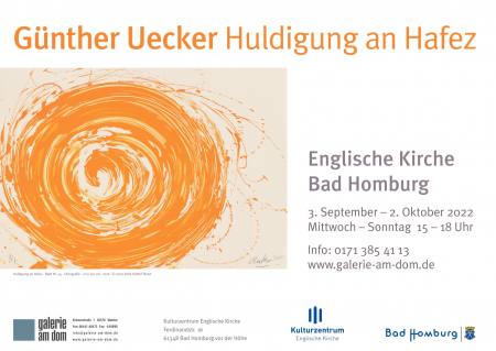 Gnther Uecker - Huldigung an Hafez Ausstellung Bad Homburg