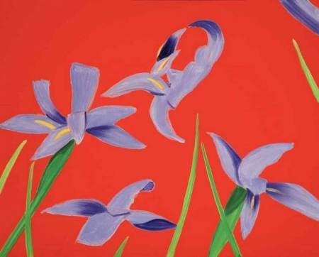 Alex Katz Flowers - Purple Irises und Yellow Flags 2023 - Ausstellung Ausstellung Nuernberg