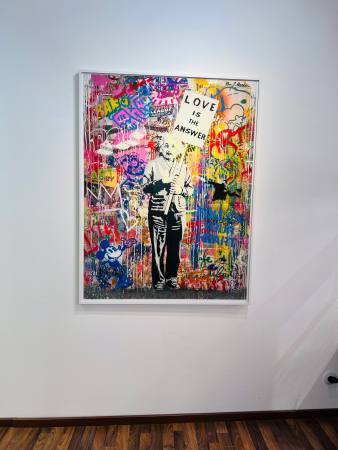 Mr. Brainwash Einstein - Banksy Thrower | FRANK FLUEGEL GALERIE Ausstellung Nuernberg