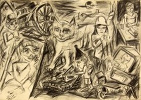 mit Blei- und Farbstift