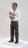 Stephan Balkenhol - Mann mit Kind | FRANK FLUEGEL GALERIE - Ausstellung Nuernberg