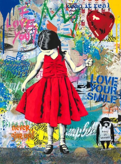 Mr. Brainwash 🎈 Beautiful Girl Red 2025 🎈UNIQUE