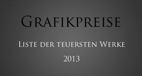 Grafikpreise - die 10 teuersten Druckgrafiken des Jahres 2013