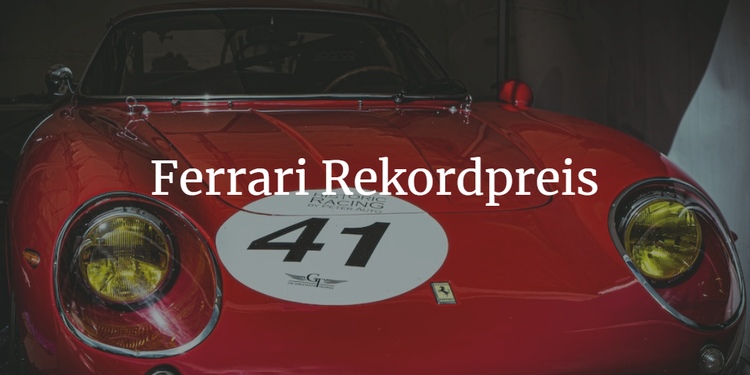 250 GTO - teuerster Ferrari der Welt