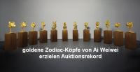 goldene Zodiac Köpfe von Ai Weiwei erzielen neuen Rekordpreis
