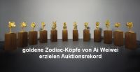 goldene Zodiac Kpfe von Ai Weiwei erzielen neuen Rekordpreis