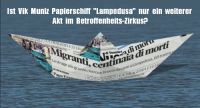 Flchtlingspolitik: Knstler Vik Muniz lsst riesiges Papierschiff in Venedig schwimmen